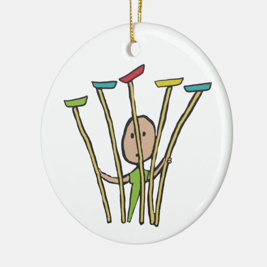 Bord draaien keramisch ornament (Links)