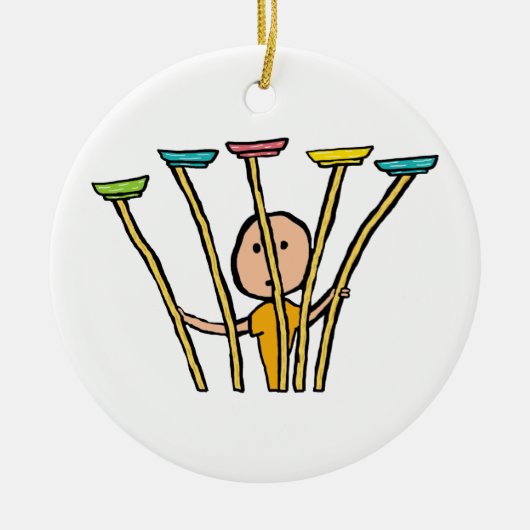 Bord draaien keramisch ornament (Voorkant)