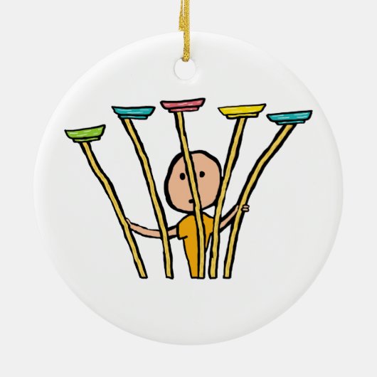 Bord draaien keramisch ornament (Achterkant)