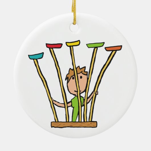 Bord draaien keramisch ornament (Achterkant)