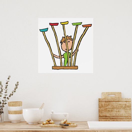 Bord draaien poster (Keuken)