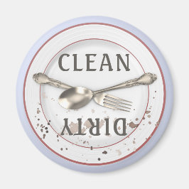 Bord- en Silverware Clean Dirty Dishwasmachine Magneet
