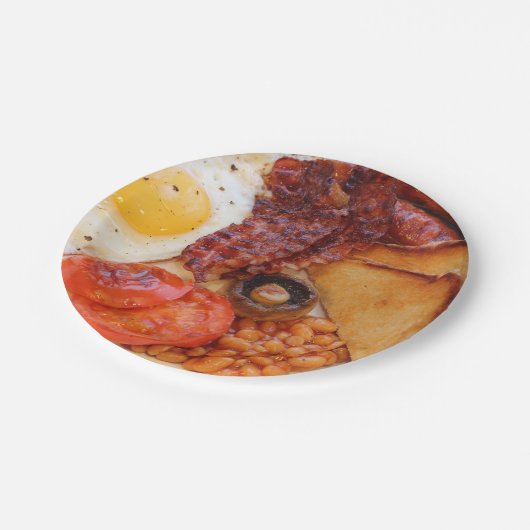 Bord Engelse ontbijtpapierpartij (Gekanteld)