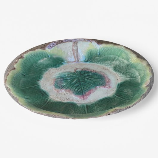 bord "Faux majolica #3" 9" Ronde papier (Gekanteld)