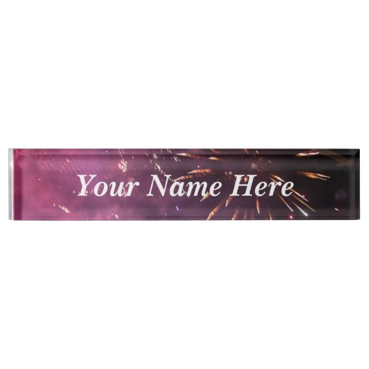 Bord Fireworks Desk Name Naambordje (Voorkant)