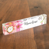 Bord Floral Naambordje (Zijkant)