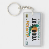 Bord Florida-licentie (aanpasbaar) Sleutelhanger (Voorkant)