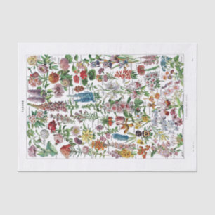 Bord Franse dictionary Print-No.22137-Flowers/Fle Tissuepapier