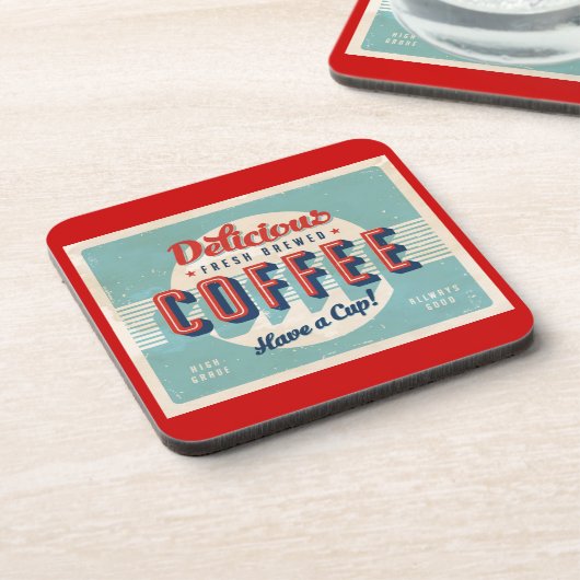  bord - Fresh Brewed Coffee Bier Onderzetter (Linkerzijde)