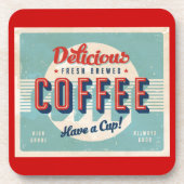  bord - Fresh Brewed Coffee Bier Onderzetter (Voorkant)