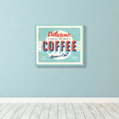  bord - Fresh Brewed Coffee Canvas Afdruk (Insitu (Houten vloer))