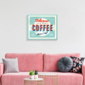  bord - Fresh Brewed Coffee Canvas Afdruk (Insitu (Woonkamer))