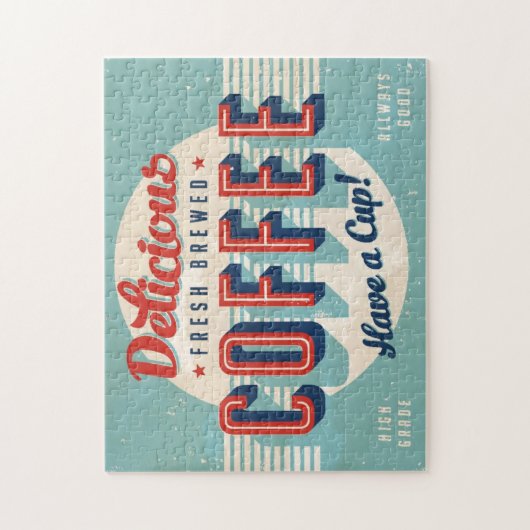  bord - Fresh Brewed Coffee Legpuzzel (Verticaal)