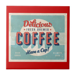  bord - Fresh Brewed Coffee Tegeltje