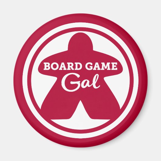 Bord Game Gal White Lijst Magnet (Voorkant)