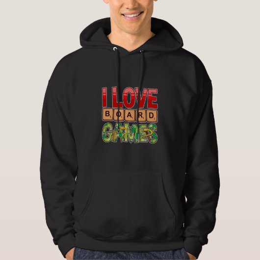 Bord Game Lover Strategie Tabelgokken Hoodie (Voorkant)