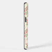 Bord Geel Bloemen Roze Bloemen iPhone Hoesje (Rechterkant)