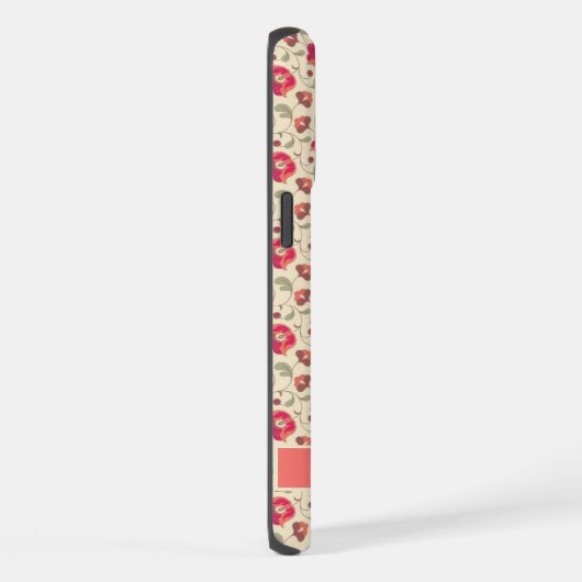  Bord Geel Bloemen Roze Rood iPhone Hoesje (Rechterkant)