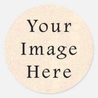  Bord geel crème perkament papier Sjabloon Ronde Sticker