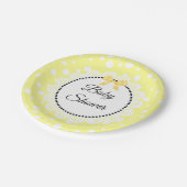 Bord geel en wit Baby shower papier (Gekanteld)