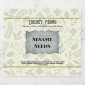 Bord Geel Grijs Eenvoudig Kruid Aangepaste Sjabloo Likeurfles Etiket (Enkel label)