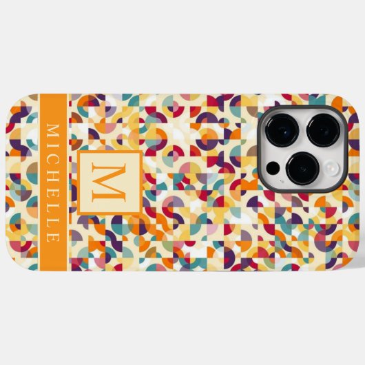Bord Geel Rood Sinaasappel Geometrisch Case-Mate iPhone Case (Achterkant (horizontaal))