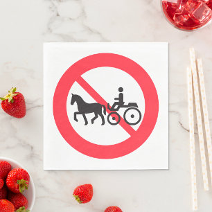Bord geen door paarden getrokken voertuigen servet