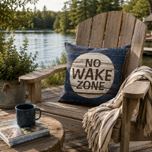 Bord 'Geen kielzog zone' verweerde houten planken  Buitenkussen