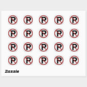 bord geen parkeren ronde sticker (Vel)