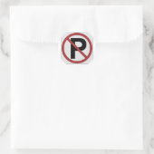 bord geen parkeren ronde sticker (Tas)