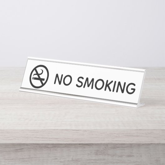bord "Geen roken" Bureau Naambordje (Voorkant)