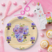 Bord gele kunstbloemen Patroon Papierpartij (Feest)