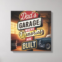 Bord 'Gereedschapswinkel van vader' Retro Vintage