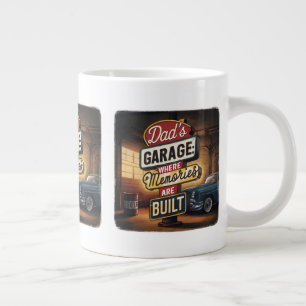 Bord 'Gereedschapswinkel van vader' Retro Vintage Grote Koffiekop