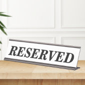 Bord gereserveerde tabelteken bureau naambordje