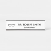 bord "Glasses" Bureau Naambordje (Voorkant)