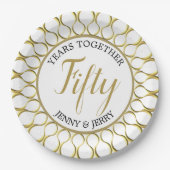 Bord Gold- en White-elegant Jubileum (Voorkant)