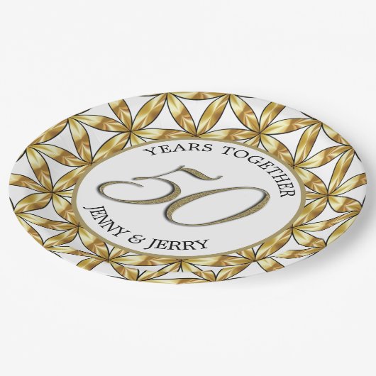 Bord Gold- en White-elegant Jubileum (Gekanteld)