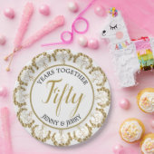 Bord Gold en White Jubileum Paper (Feest)