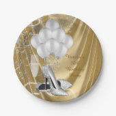 Bord Gold Silver-schoen op feestdag (Voorkant)