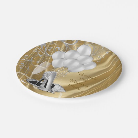 Bord Gold Silver-schoen op feestdag (Gekanteld)