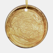 Bord (goud) keramisch ornament (Voorkant)