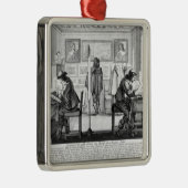 Bord gravers die werken met galerie metalen ornament (Rechts)