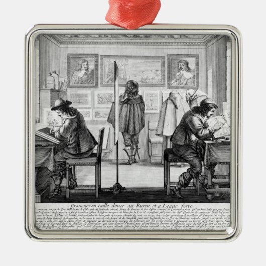 Bord gravers die werken met galerie metalen ornament (Voorkant)