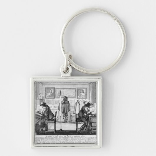 Bord gravers die werken met galerie sleutelhanger (Voorkant)