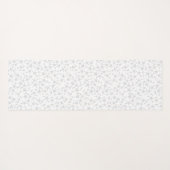 Bord Grijs op Wit | Lino Print Stars Patroon Yogamat (Achterkant (horizontaal))