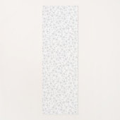 Bord Grijs op Wit | Lino Print Stars Patroon Yogamat (Voorkant)
