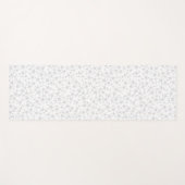 Bord Grijs op Wit | Lino Print Stars Patroon Yogamat (Voorkant (horizontaal))