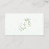 Bord Groen Delicaat Wildflower Boho Bruiloft RSVP Informatiekaartje (Achterkant)