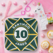 Bord groen en geel sportthema (Feest)